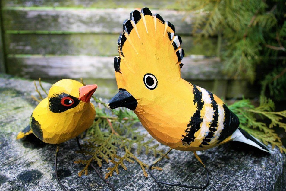 Деревянные птицы для сада
